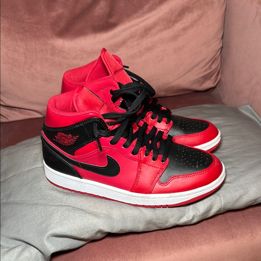 Retro Jordan 1 Mid Red and Black
